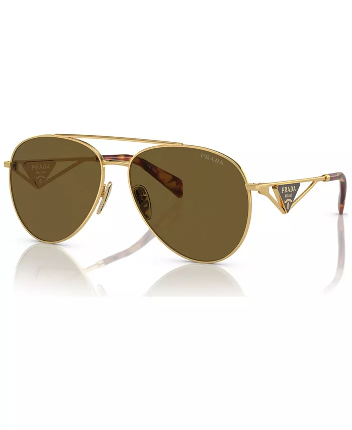 

Солнцезащитные очки Symbole Pilot Women's, PR 73ZS PRADA, золотой