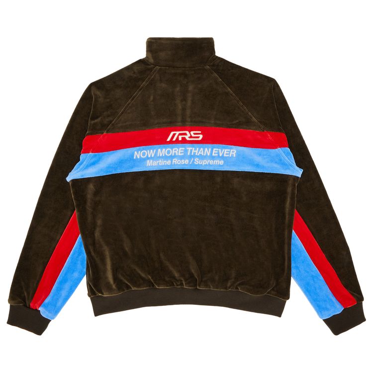 Куртка Supreme x Martine Rose Velour Track Jacket 'Brown', коричневый — фото 2