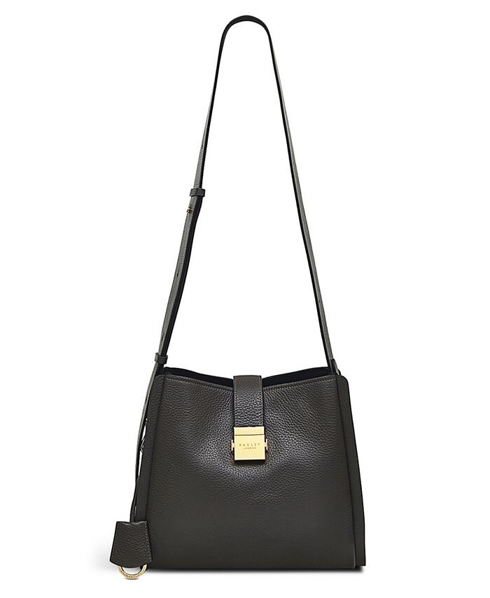 

Маленькая кожаная сумка через плечо Sloane Street с молнией Radley London, серый