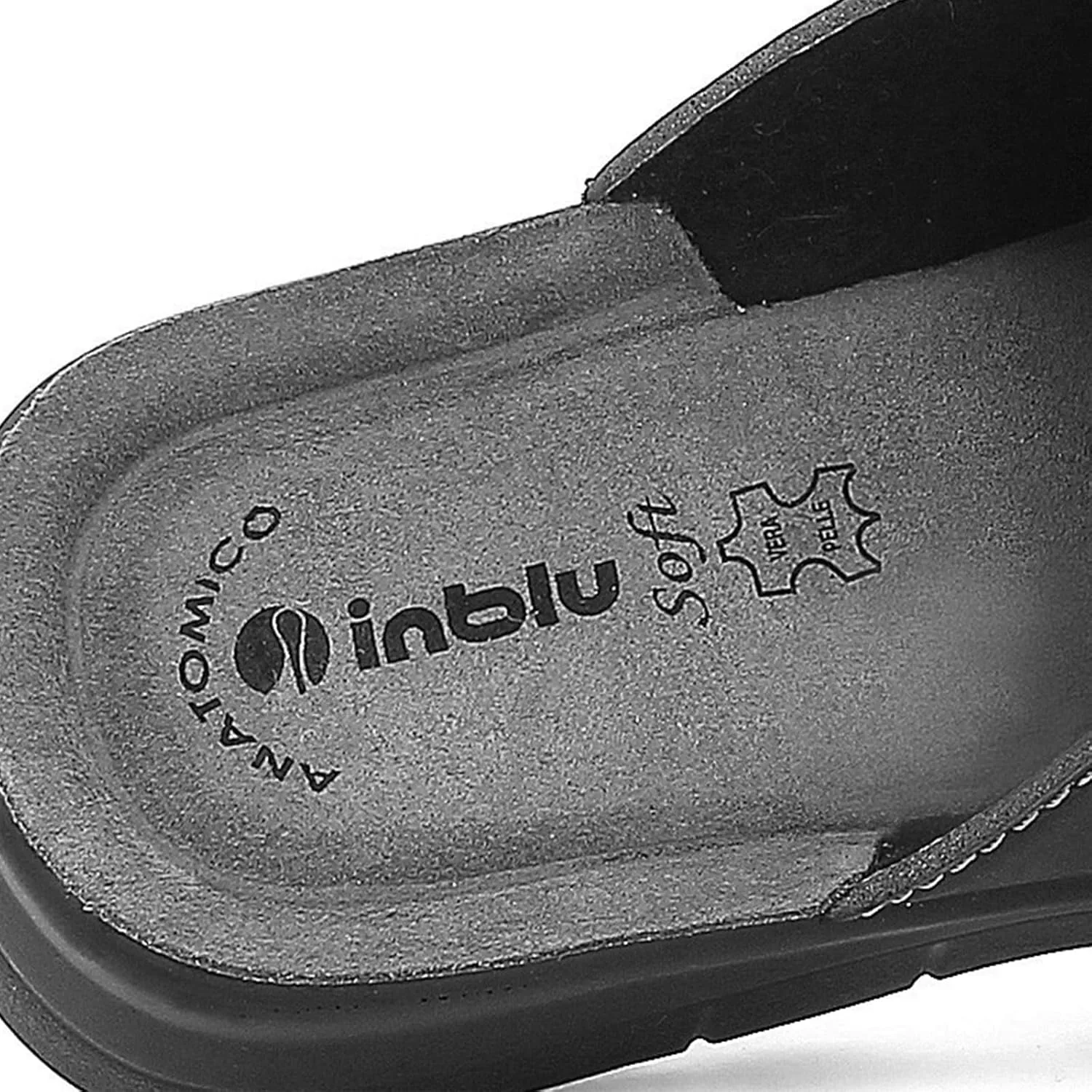 Мужские тапочки inblu Pantofole Uomo Vintage Con Plantare in Vera Pelle E Suola Sintetica, Altezza Tacco 3 см, серый — фото 3