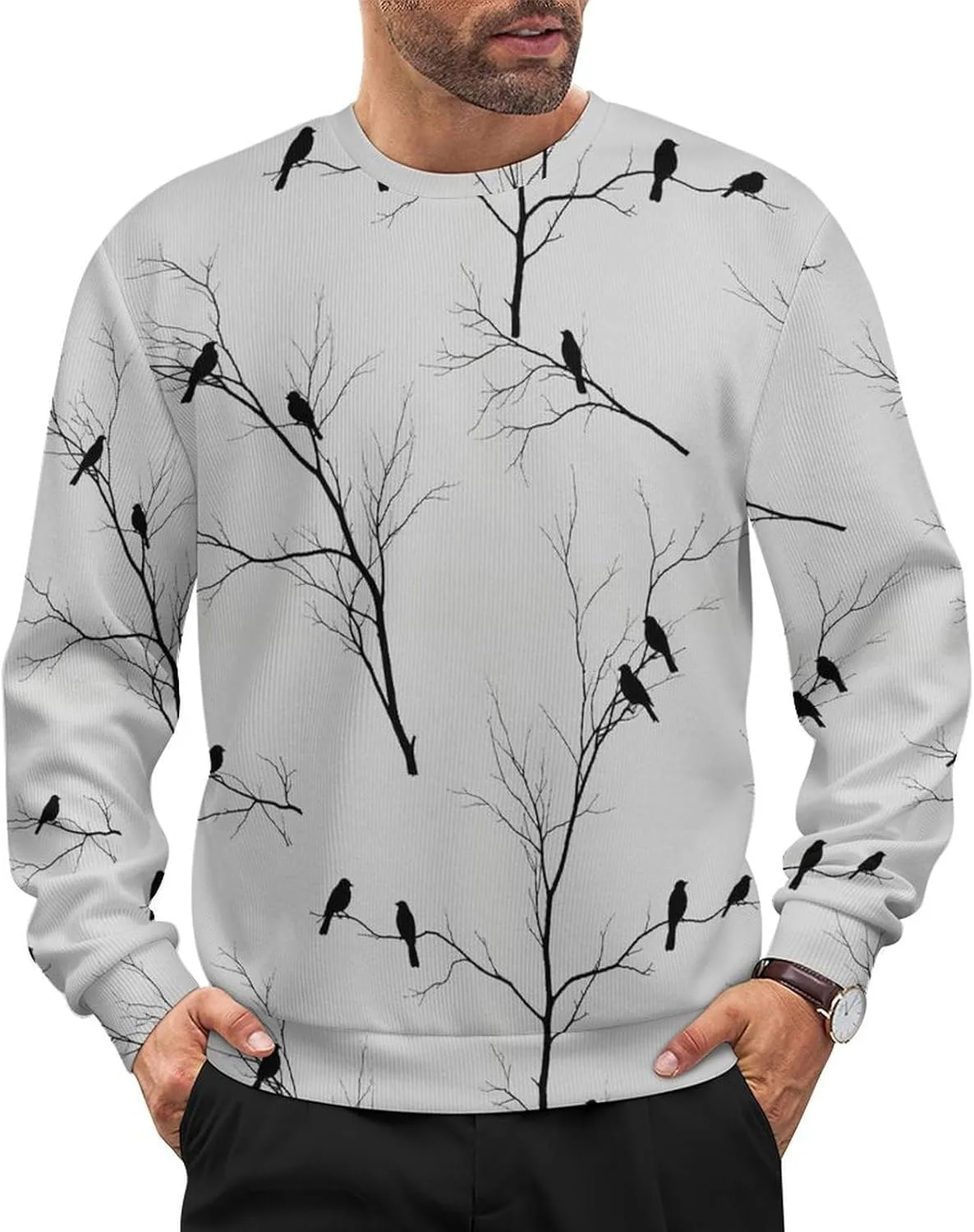 

Мужской вязаный свитер Casual Textured Pullover с длинными рукавами Meaudiwes