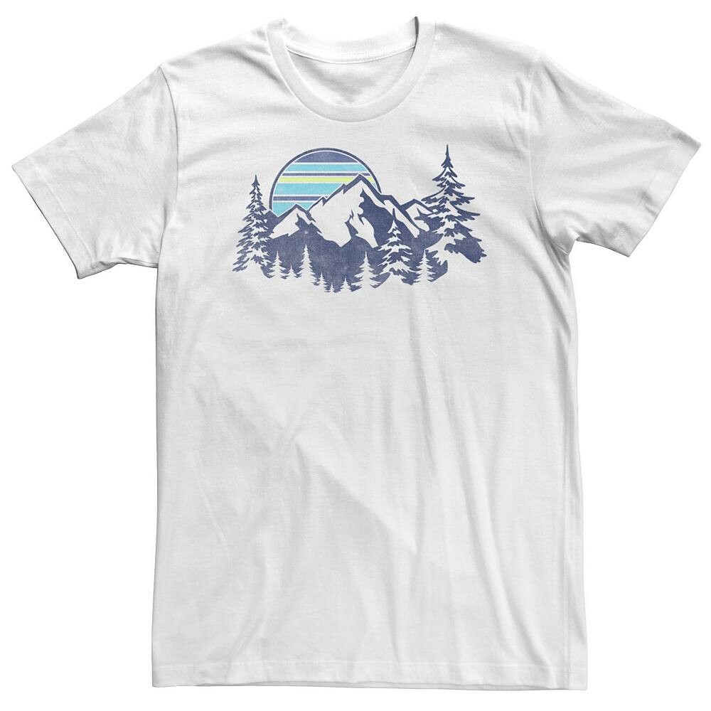 

Полосатая солнечная футболка Big & Tall Mountain Range Licensed Character, белый