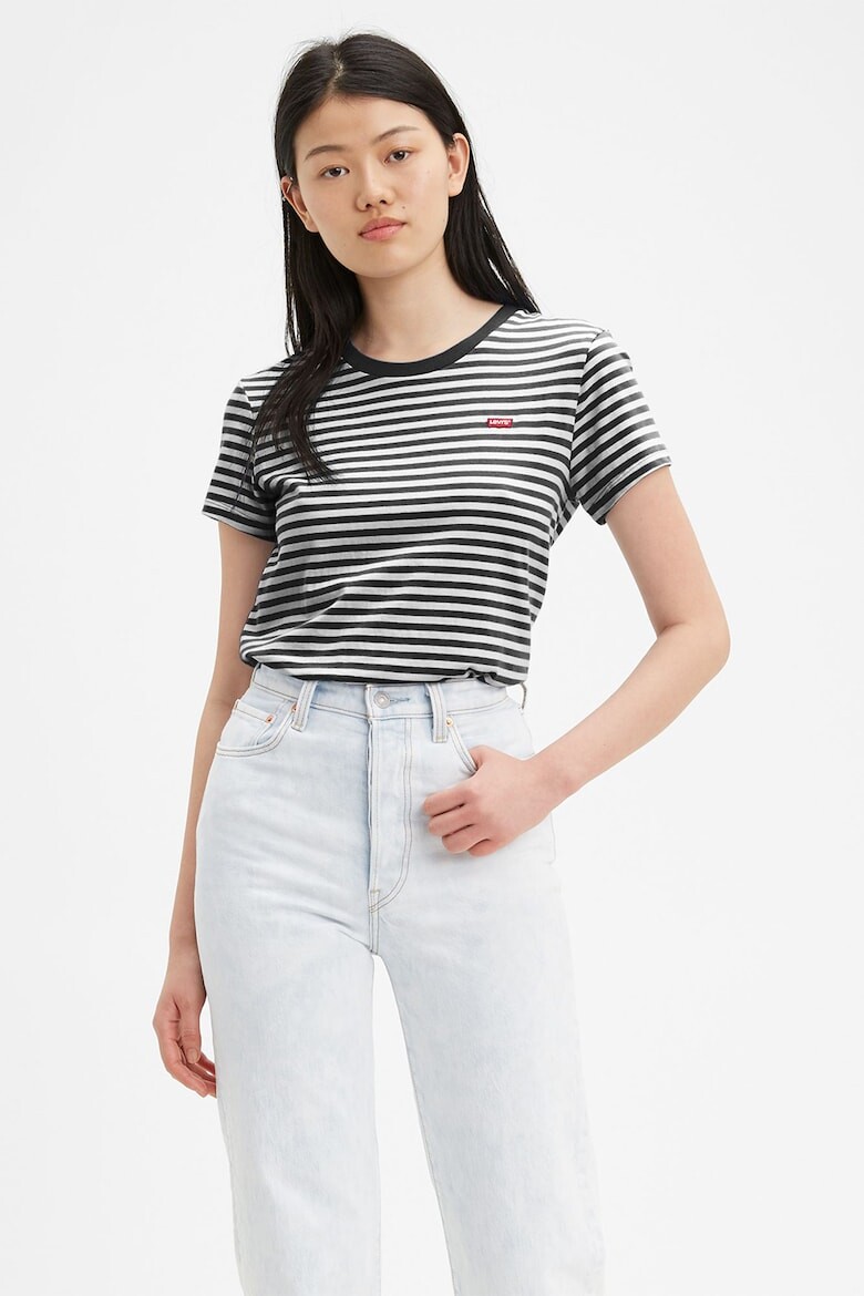 

Хлопковая футболка с овальным вырезом Levi'S, черный