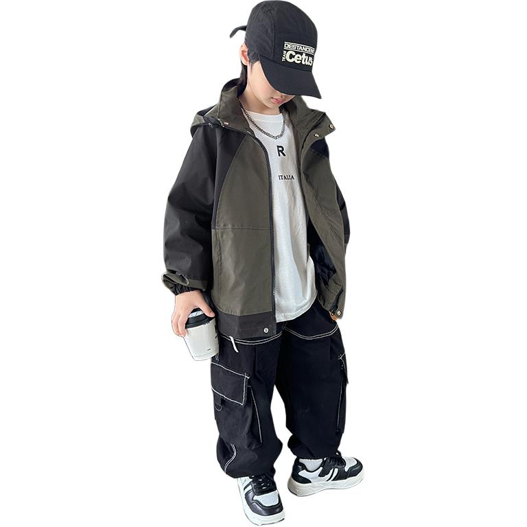 

Детская куртка с капюшоном Moderate EASTERN CAMEL, черный & зеленый