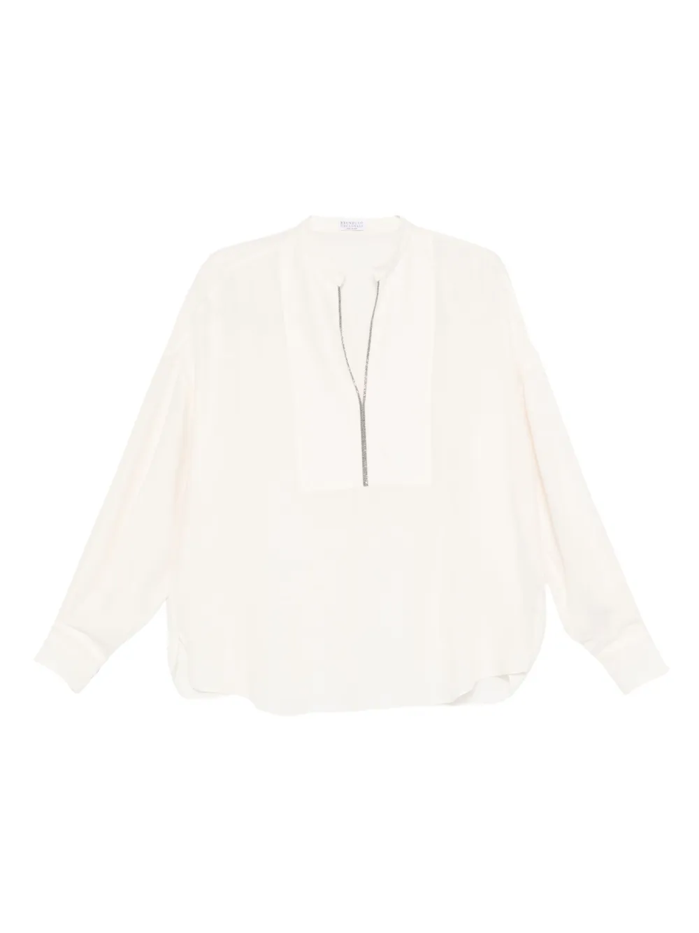 

Шелковая блузка Brunello Cucinelli, белый