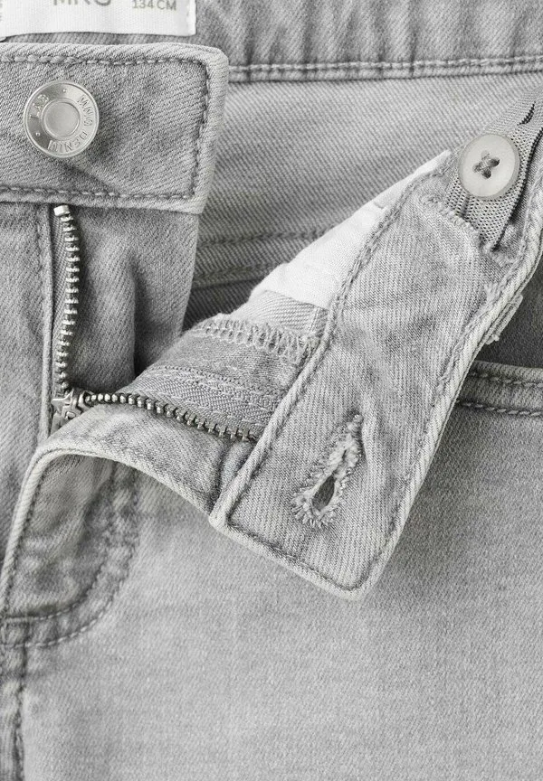 Детские джинсы облегающего кроя Mango Kids, Grey Denim — фото 4