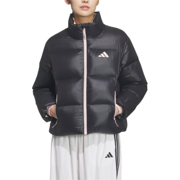 Женская легкая пуховая куртка FW25 Adidas, черный/светло-розовый — фото 3