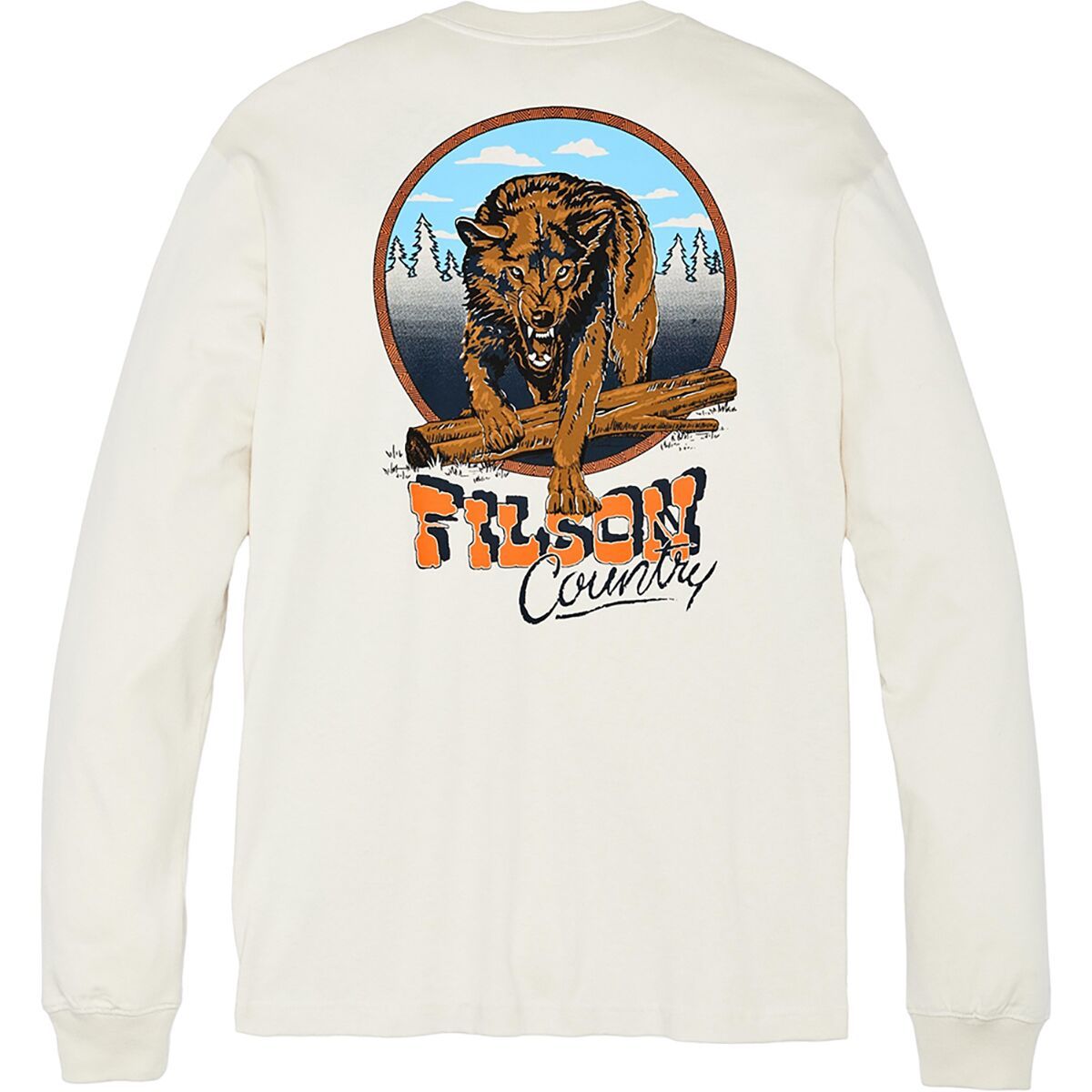 

Длинный рукав фронтир графическая футболка Filson, цвет birch/wolf country