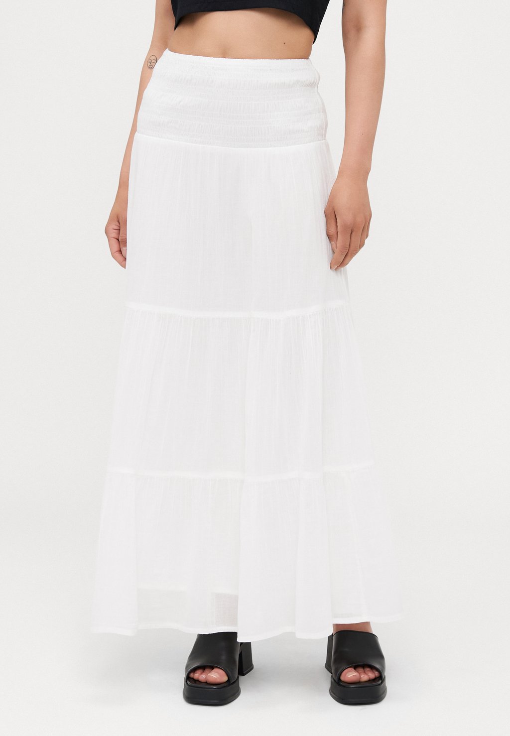 

Юбка макси SKIRT Gina Tricot Petite, белый