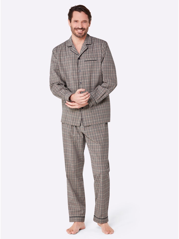 

WITT WEIDEN Пижама в бежево-синюю клетку