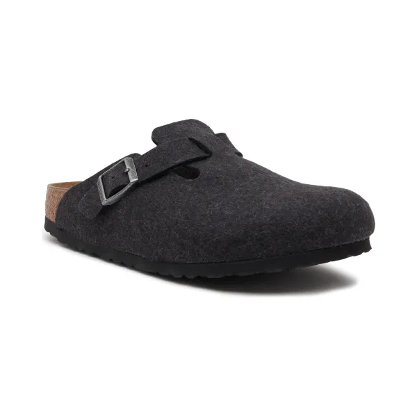Бостонские тапочки с добавлением шерсти Birkenstock, черный