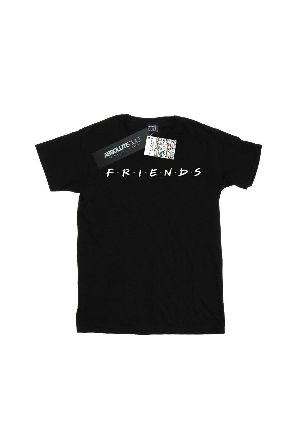 Хлопковая футболка с текстовым логотипом Friends, черный — фото 2