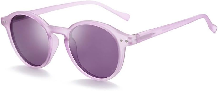 

Ретро круглые поляризованные солнцезащитные очки для мужчин и женщин, винтажные маленькие круглые солнцезащитные очки с защитой от УФ-излучения UV400 HYYZZC, 026 Purple Lens