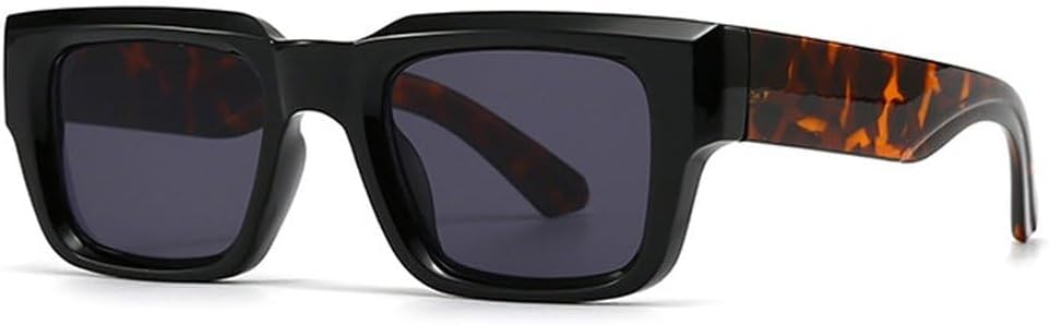 

Модные квадратные солнцезащитные очки с градиентным переходом для мужчин в стиле панк, с широкими дужками, солнцезащитные очки UV400 в стиле ретро для женщин SKFGNX, Black Leopard Grey