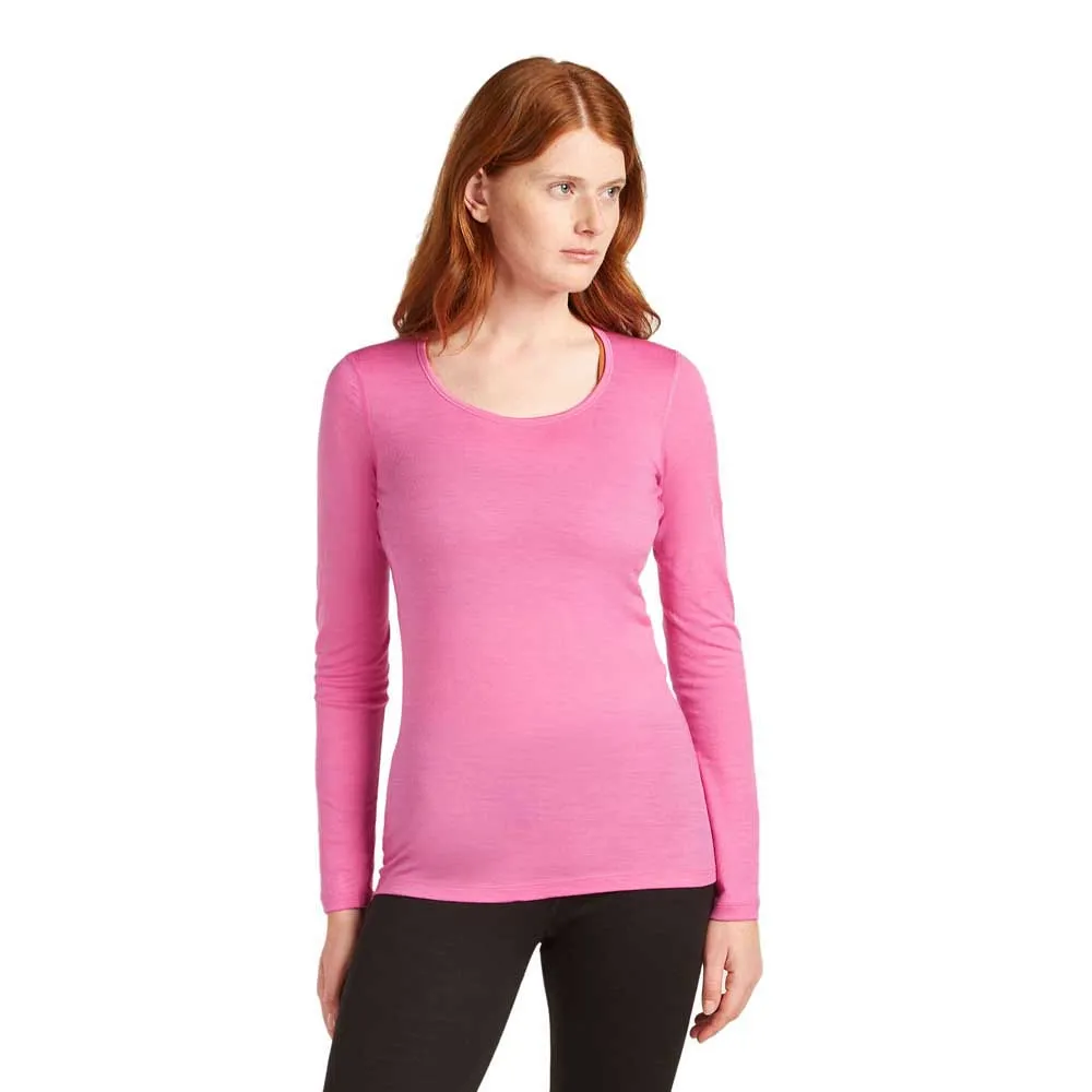 

Базовый слой Icebreaker Merino 200 Oasis Scoop long sleeve, розовый