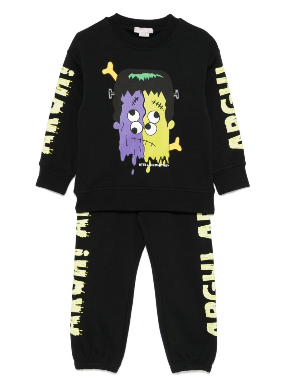 

Спортивный костюм с иллюстрированным принтом Stella McCartney Kids, черный