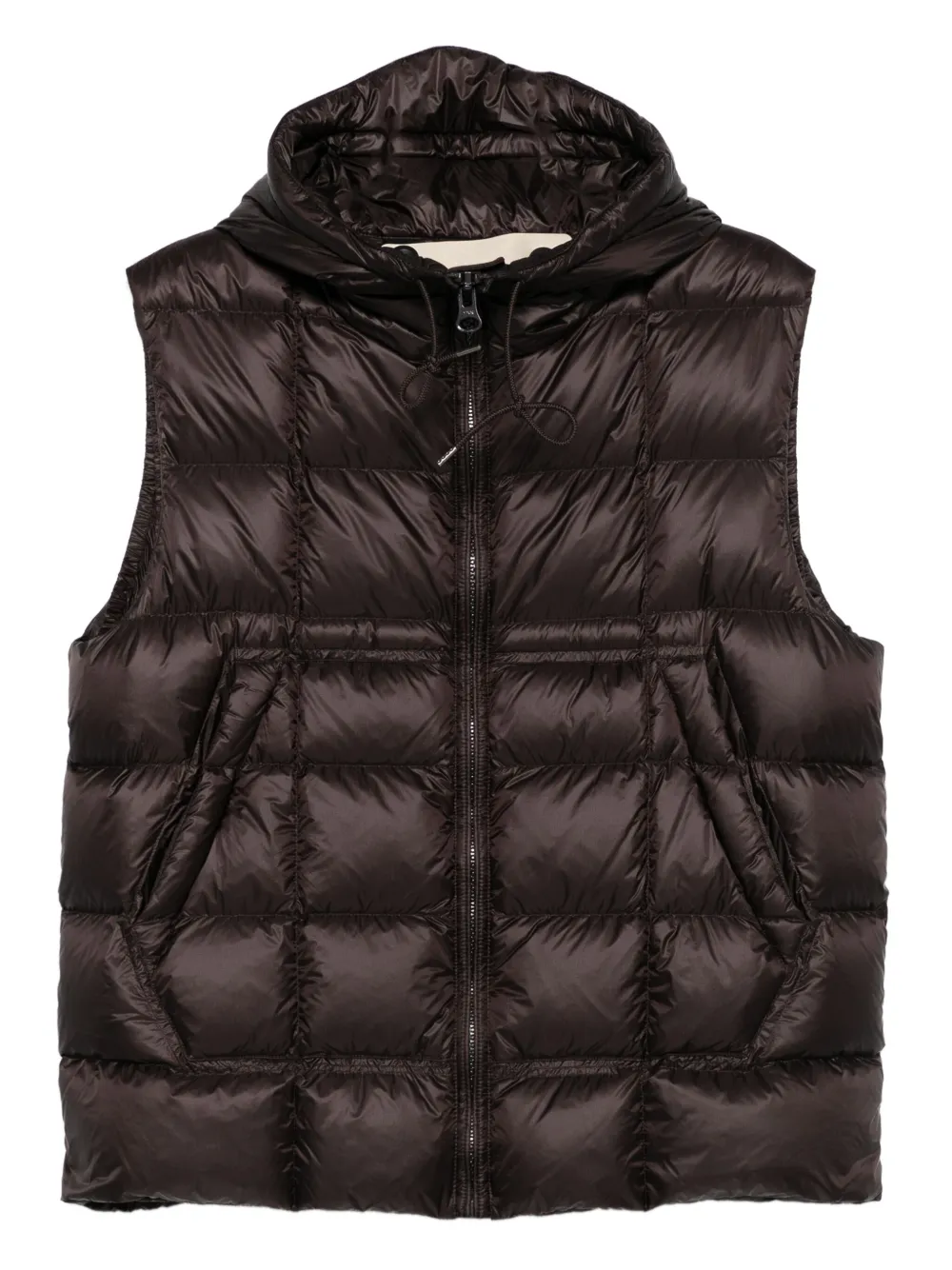 

Стеганый жилет с капюшоном Ten C, коричневый