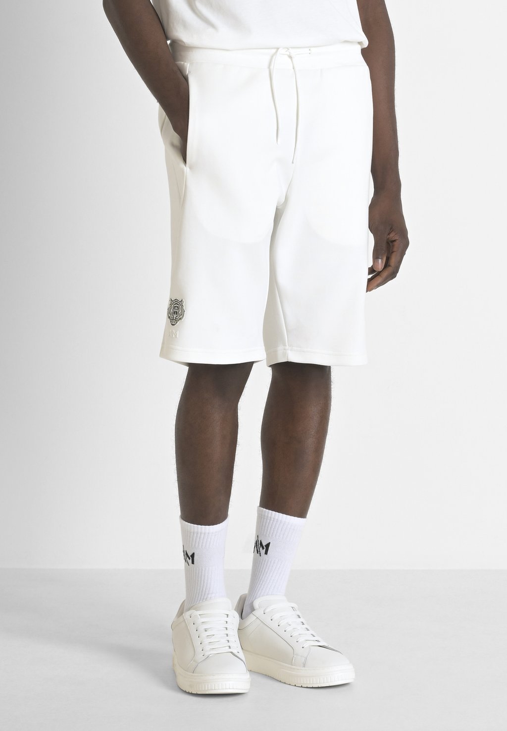 

Спортивные брюки REGULAR FIT IN INTERLOCK WITH RUBBER INJECTION LOGO Antony Morato, молочный