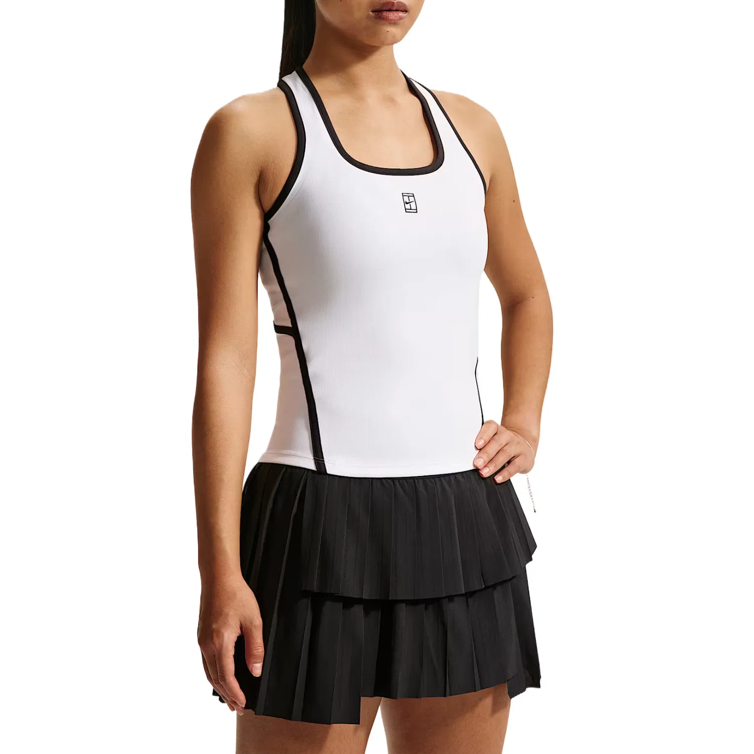 Теннисный топ Advantage женский Nike, White/Black