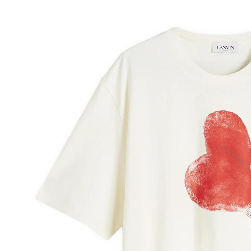 

Футболка Qixi Crewneck Lanvin, цвет слоновая кость