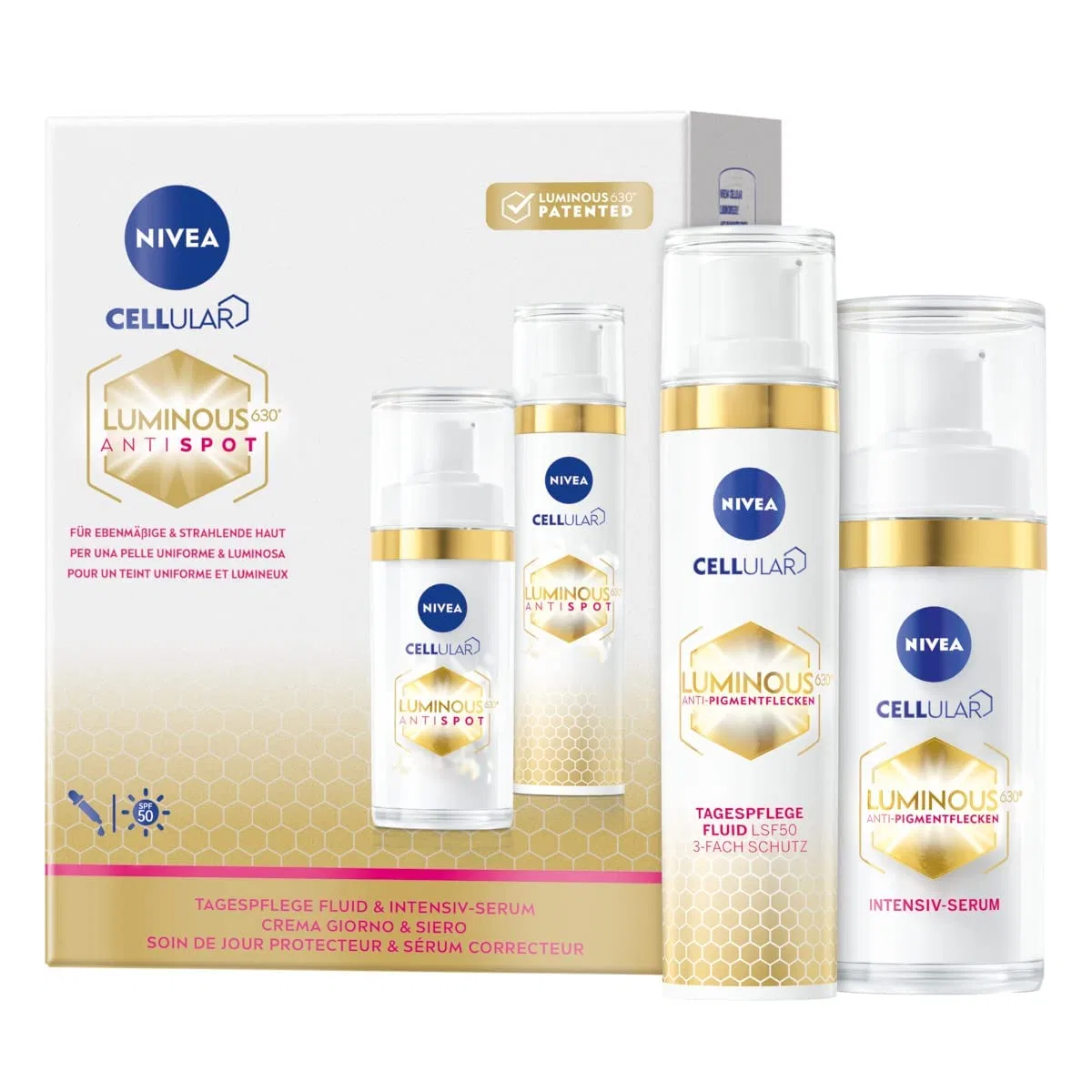 Набор для ухода за кожей «Cellular Luminous 630» с дневным флюидом и сывороткой от NIVEA Nivea