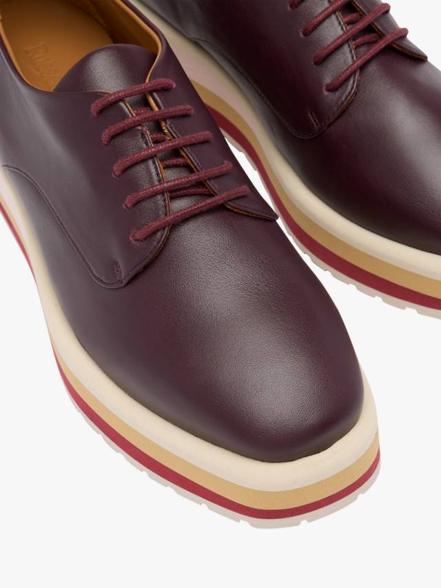 Blakelow кожаные шнурованные платформенные кроссовки Russell & Bromley, Red — фото 4