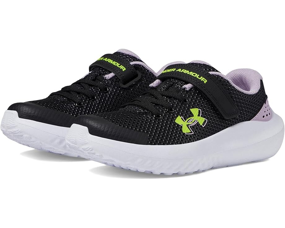 

Кроссовки Under Armour Kids Surge 4 Alternate Closure, цвет Black/Purple Ace/High-Vis Yellow