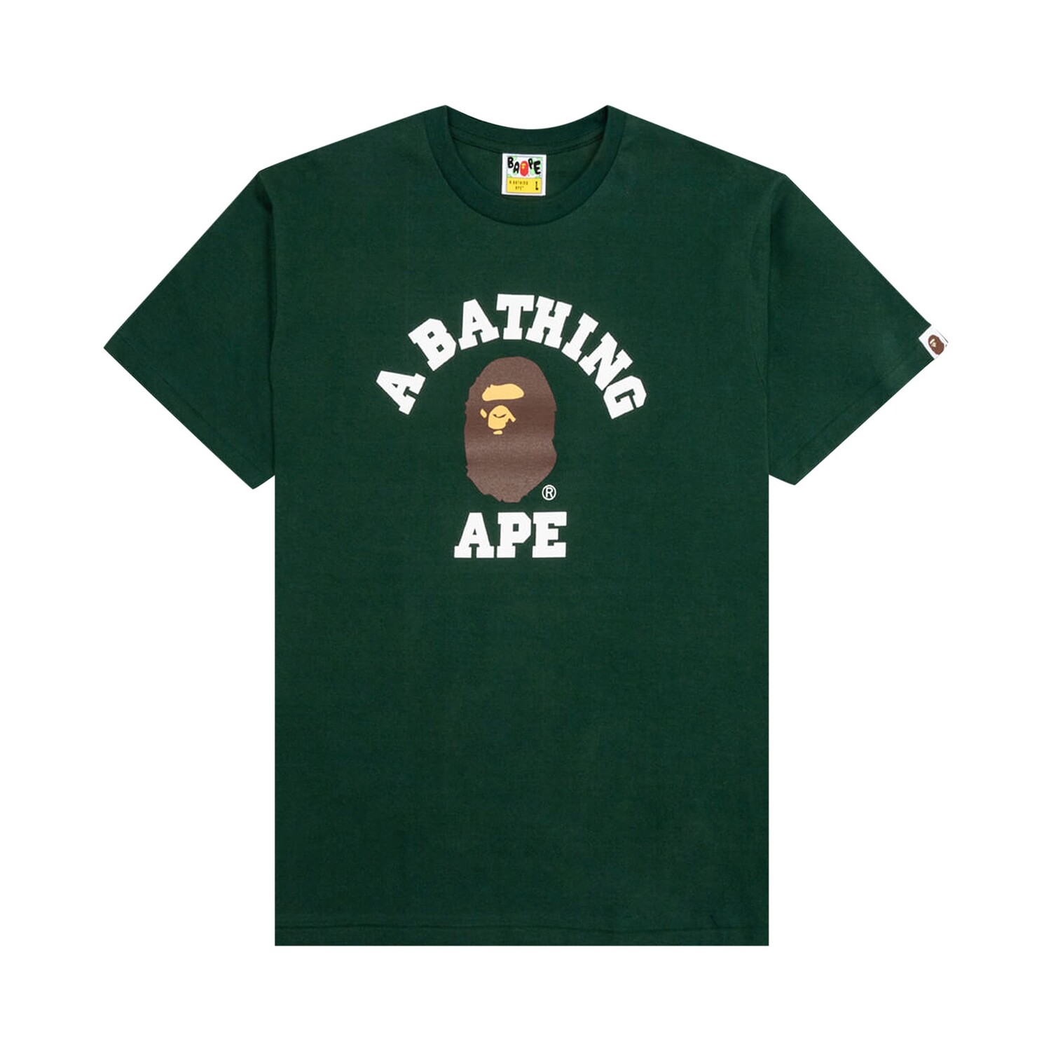 

Футболка BAPE College, Зеленая, Зеленый, Футболка BAPE College, Зеленая