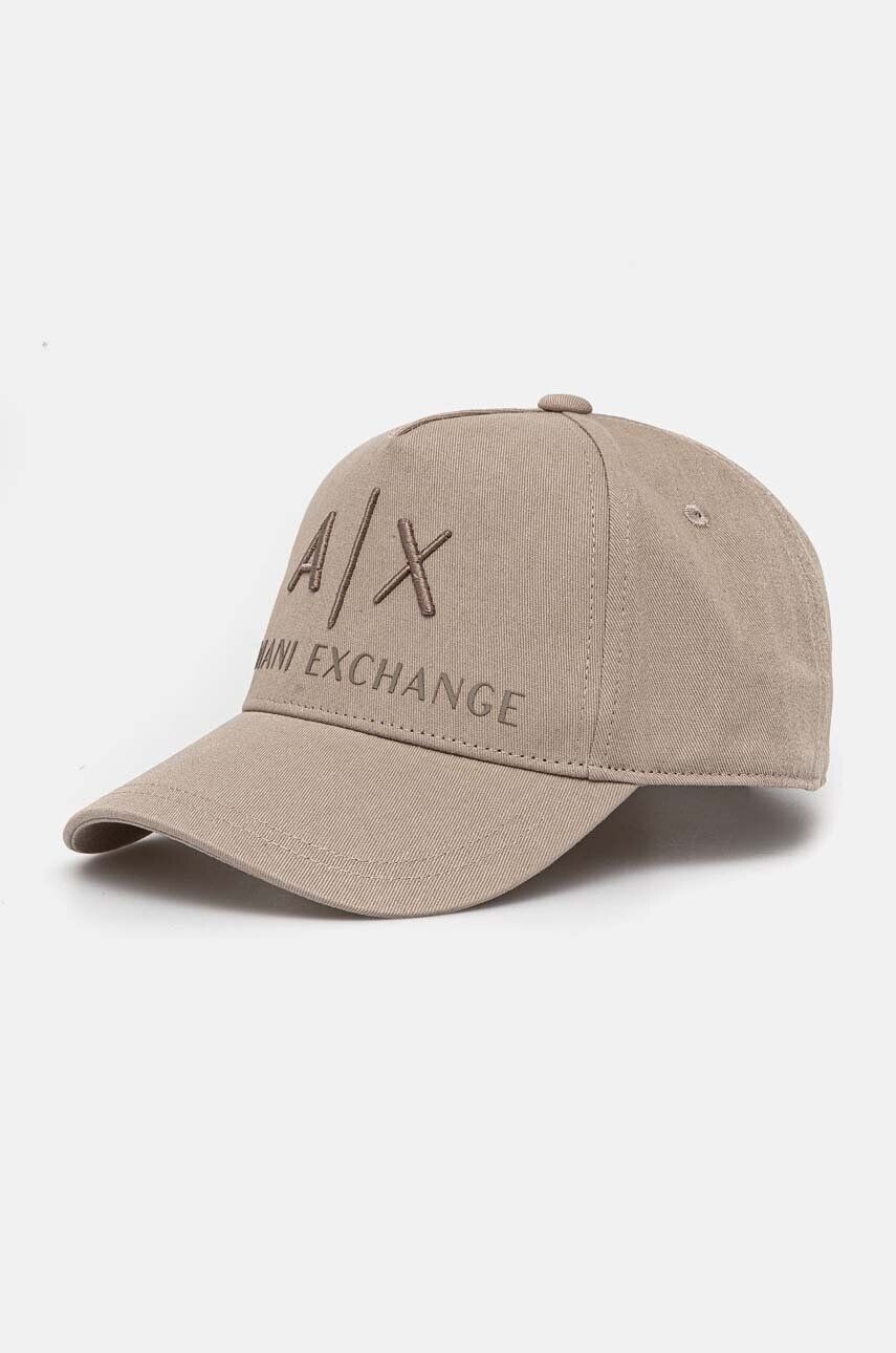 

Хлопковая кепка Armani Exchange, бежевый