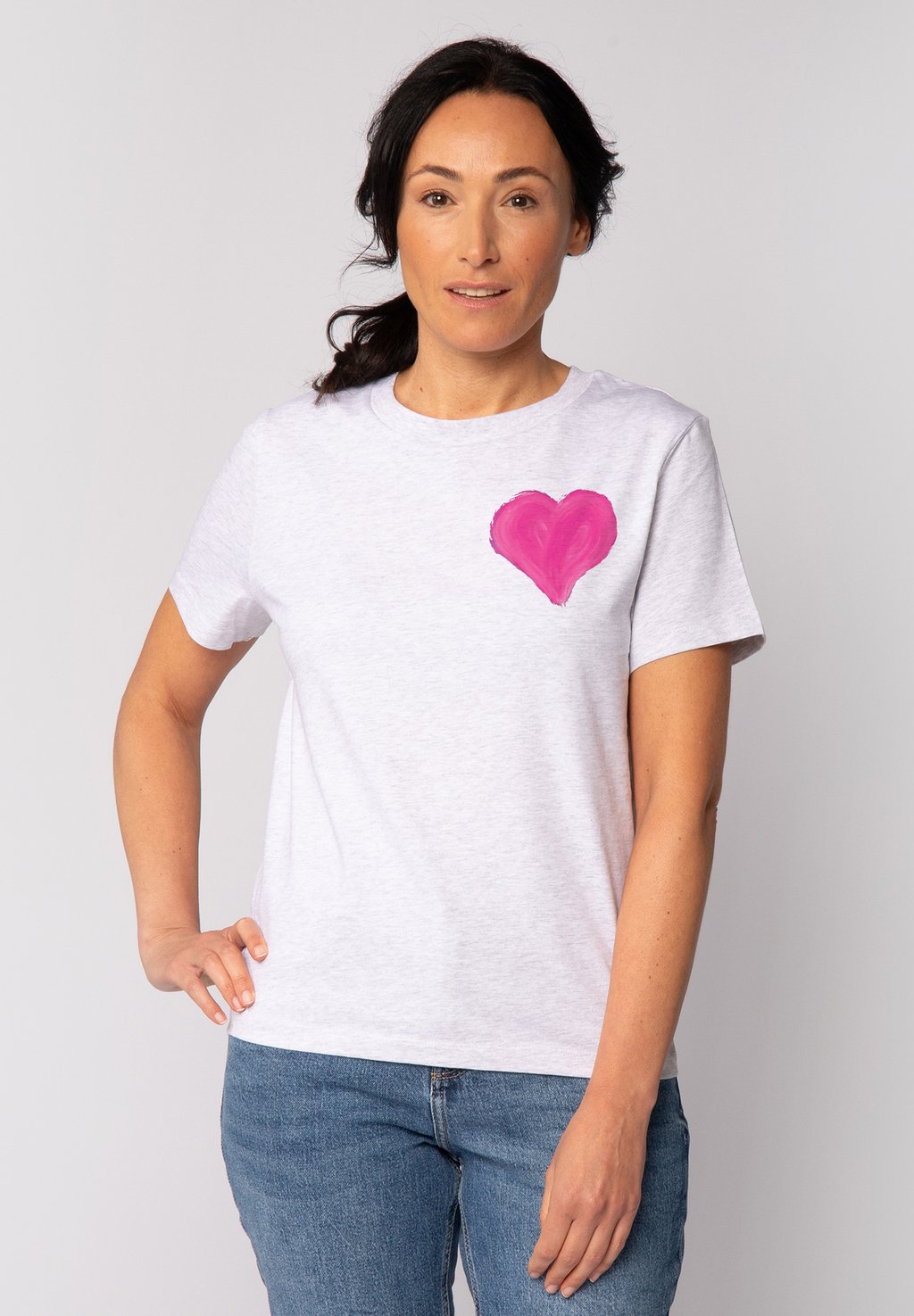 

Футболка с принтом HEART watapparel, серый