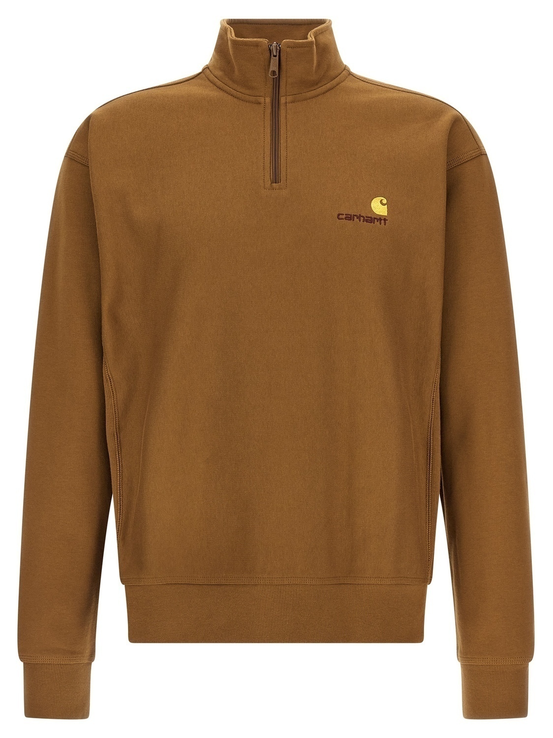 

Свитшот «Half zip American Script sweat» CARHARTT WIP, коричневый