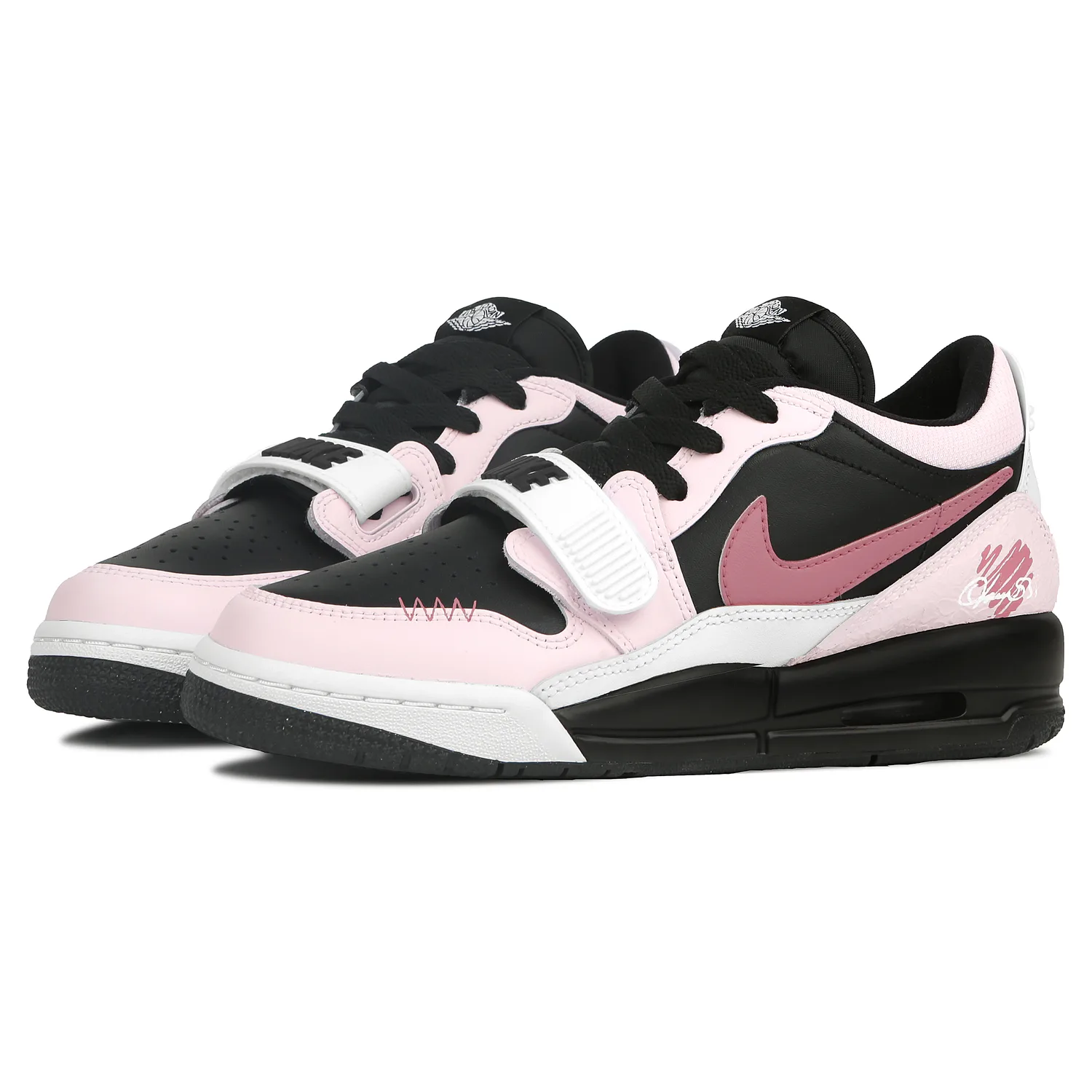 Jordan Legacy 312 Cushioning Low top детские баскетбольные кроссовки Black Pink — фото 4