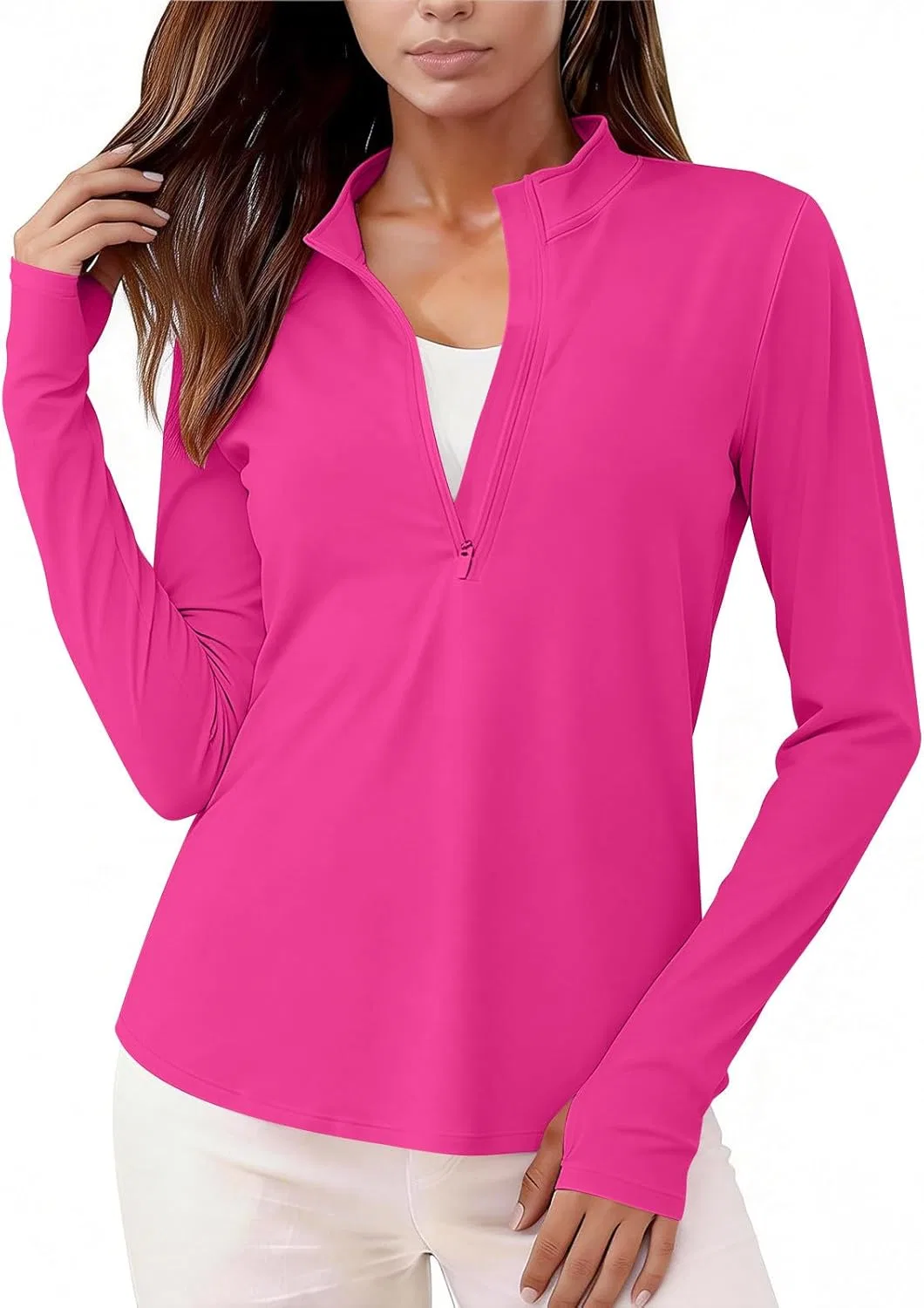 Женская куртка с капюшоном UV-защита, бренд Generic, цвет Hot Pink