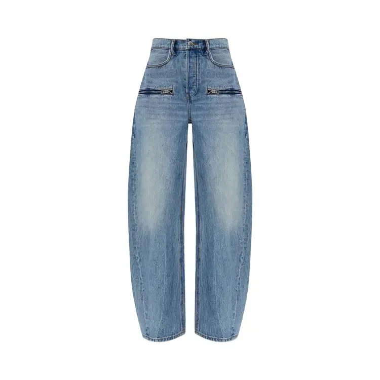 Джинсы Alexander Wang Horizontal Zips Silk Prestyle Float Jean, синий