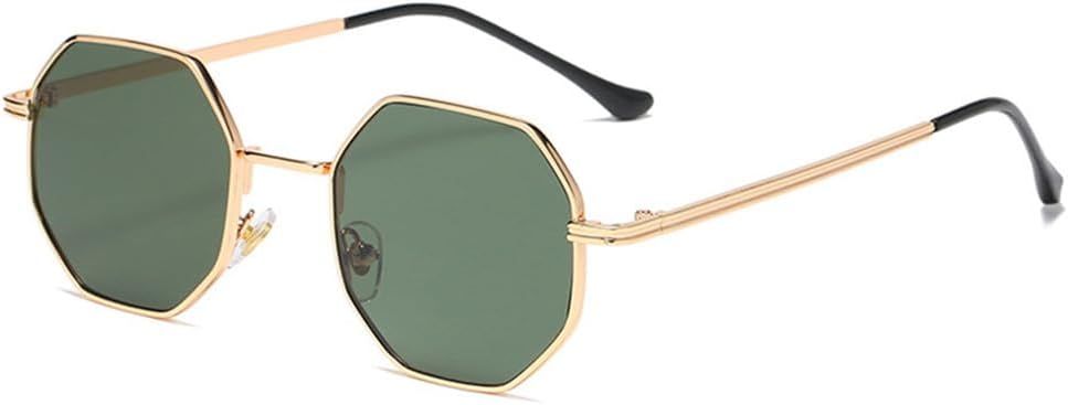 

Солнцезащитные очки Polygon Metal в винтажной оправе для женщин, солнцезащитные очки для мужчин, солнцезащитные очки для женщин с зеркальными линзами UJNHGQ, Dark Green