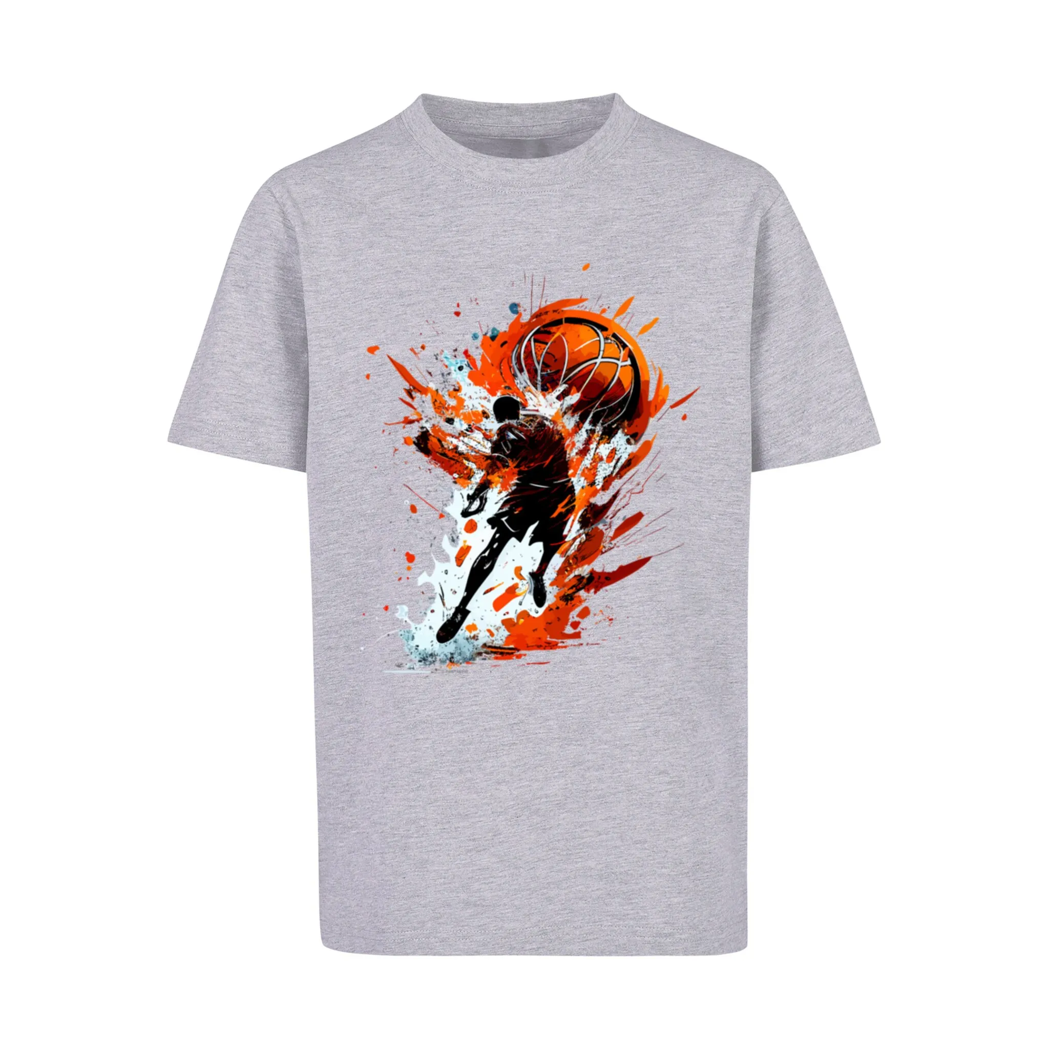 

F4NT4STIC Футболка "Basketball Splash Sport UNISEX", принт, серый