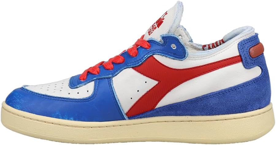 Мужские кроссовки Diadora Mi Basket Row Cut Philly 6 на шнуровке, повседневные - белые — фото 3