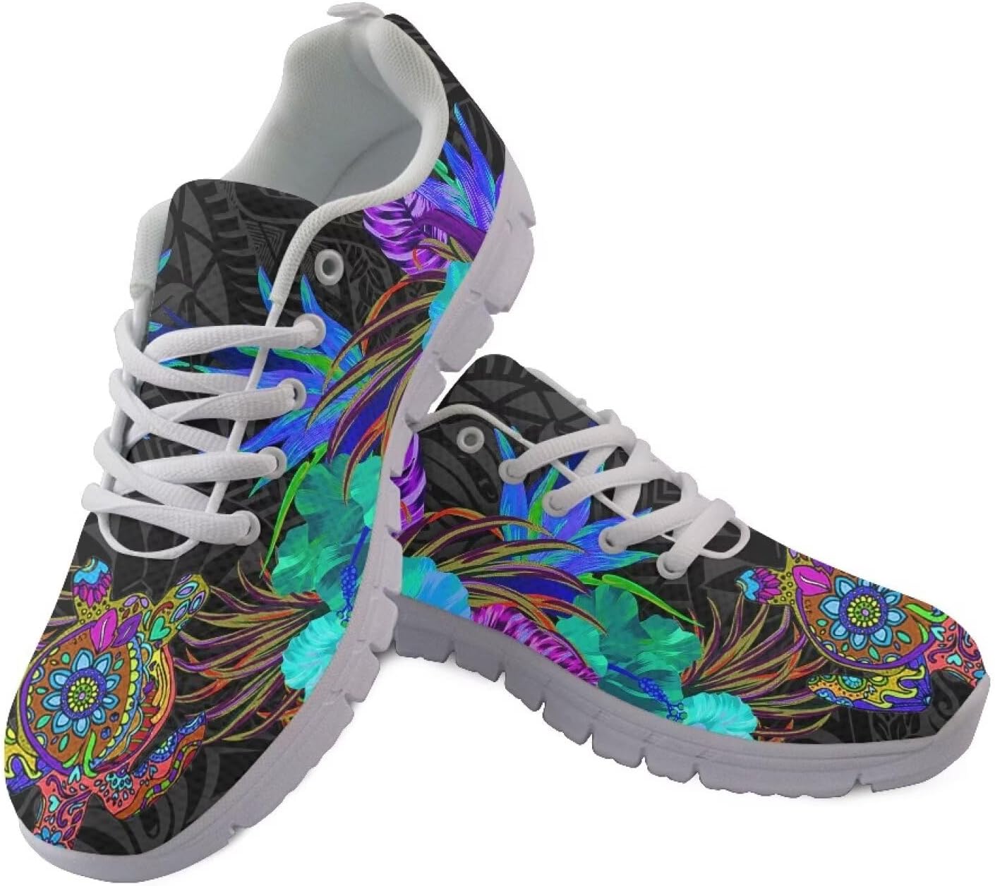 

Кроссовки для ходьбы и бега AmzPrint с гавайским полинезийским племенным принтом, для мужчин, синий