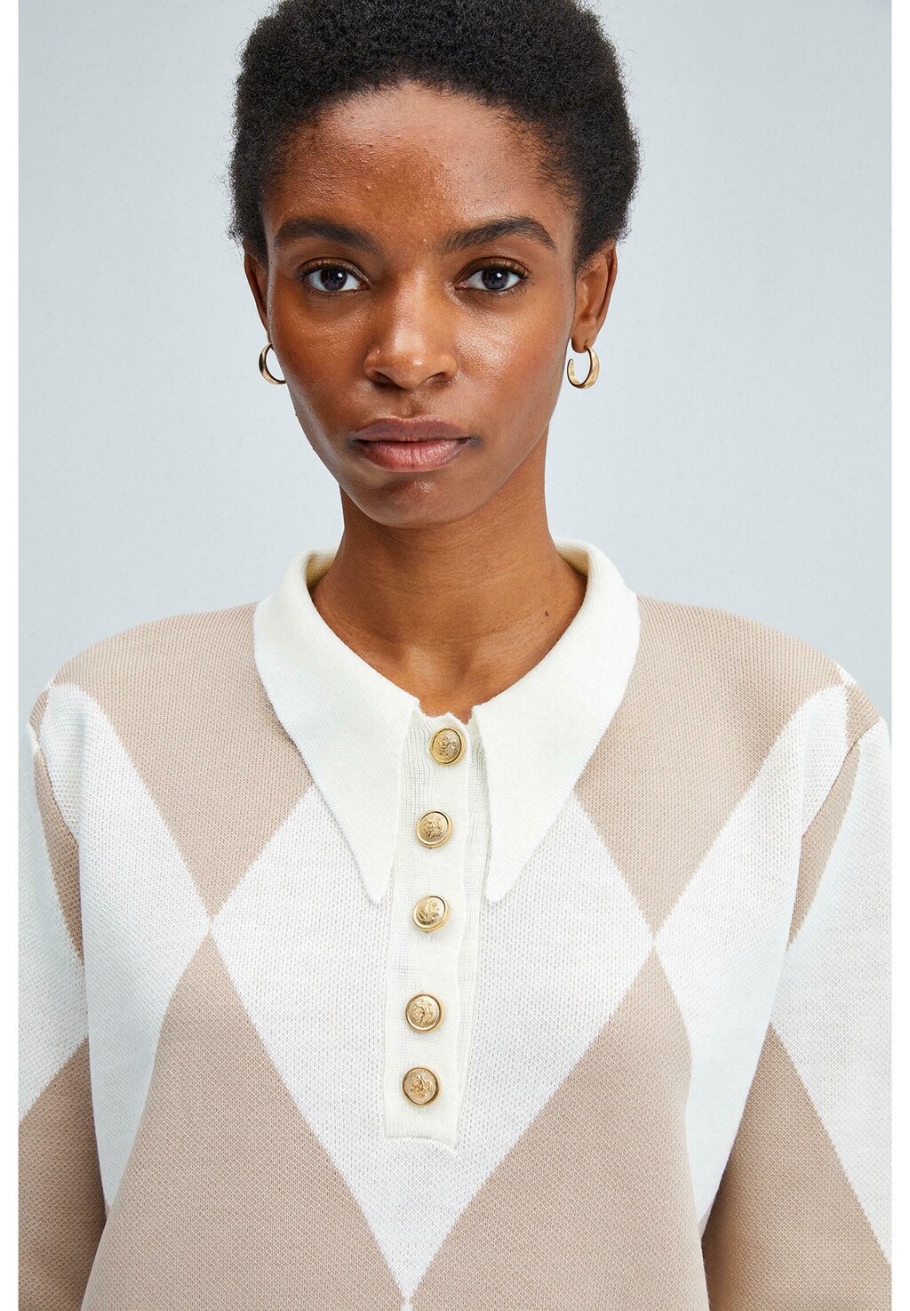 

Джемпер DIAMOND POLO COLLAR Touché Privé, цвет Stone