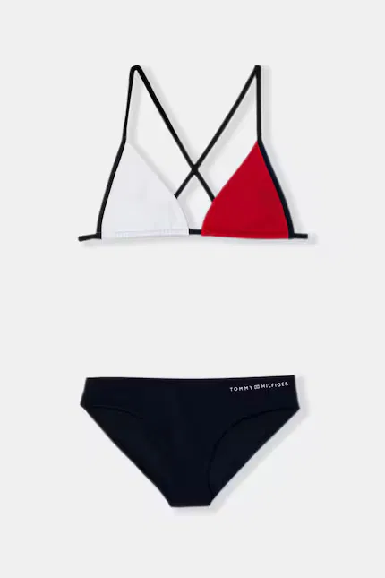 Купальник детский двухчастный Tommy Hilfiger, темно-синий