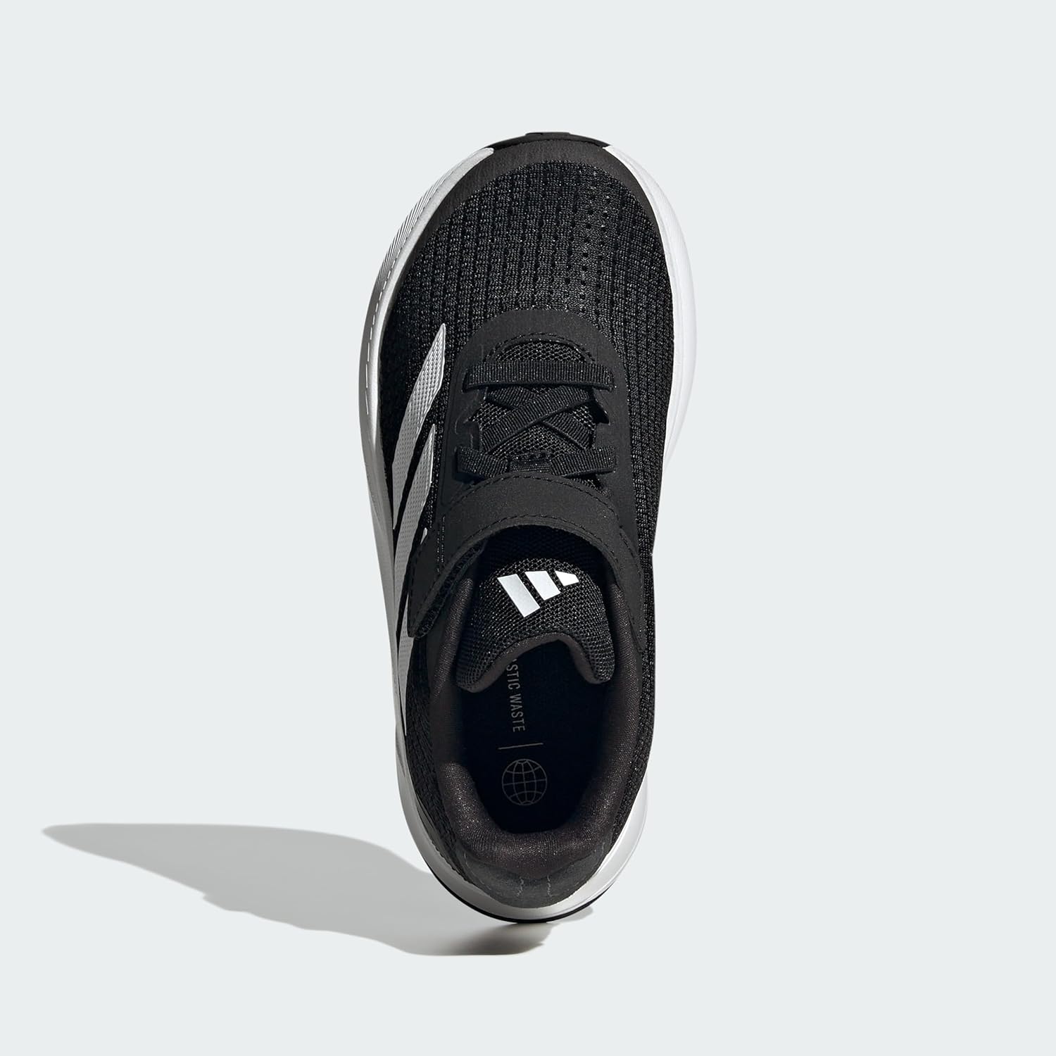 Кроссовки Adidas Unisex-Child Duramo Sl с эластичными шнурками, белый/черный — фото 4