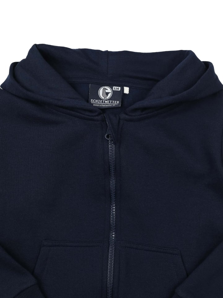 Пуловер с капюшоном SCHIETWETTER Kinder Kapuzenjacke Anouk, цвет navy-neongrün — фото 3