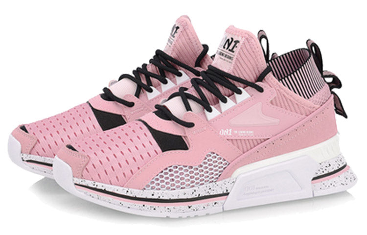 Спортивные кроссовки (WMNS) Li-Ning 001 T1000 No Boundry Mid 'Pink Black', красный — фото 3