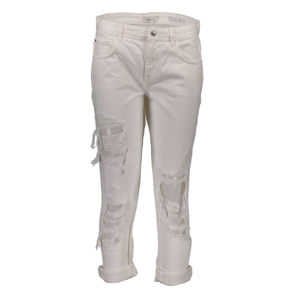 

Белые хлопковые женские джинсы Guess Shoes