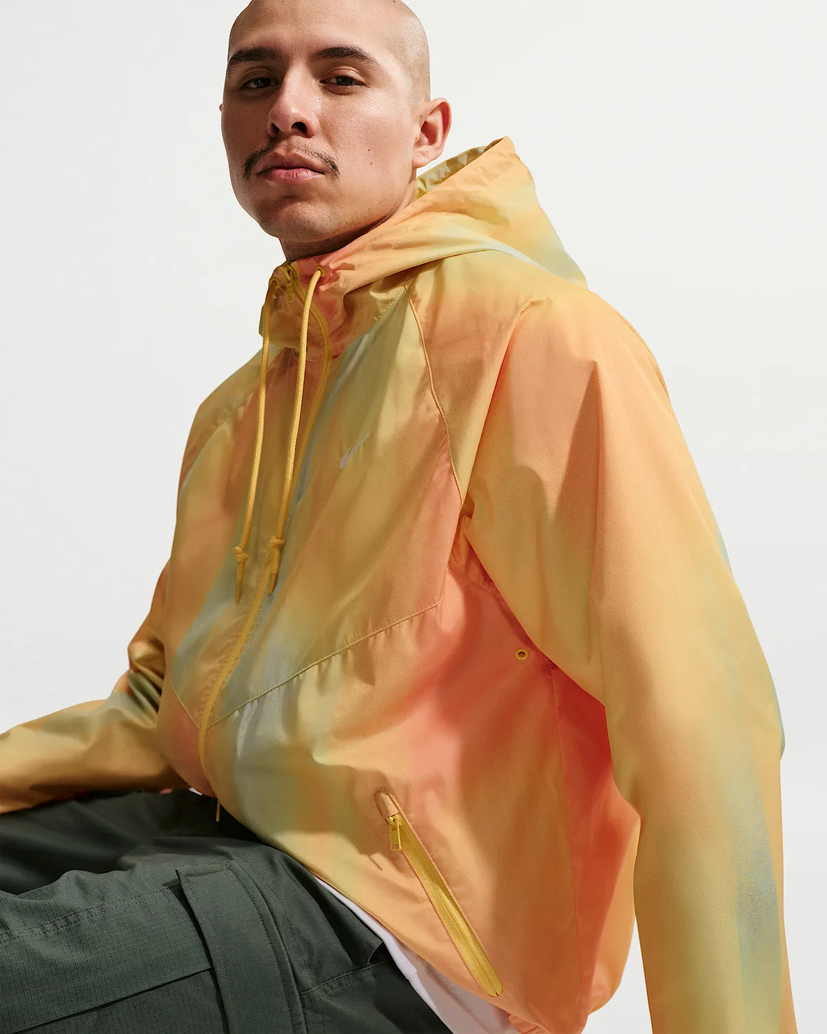 Мужская утепленная куртка Nike Windrunner "Sunset", Topaz Gold/White — фото 3