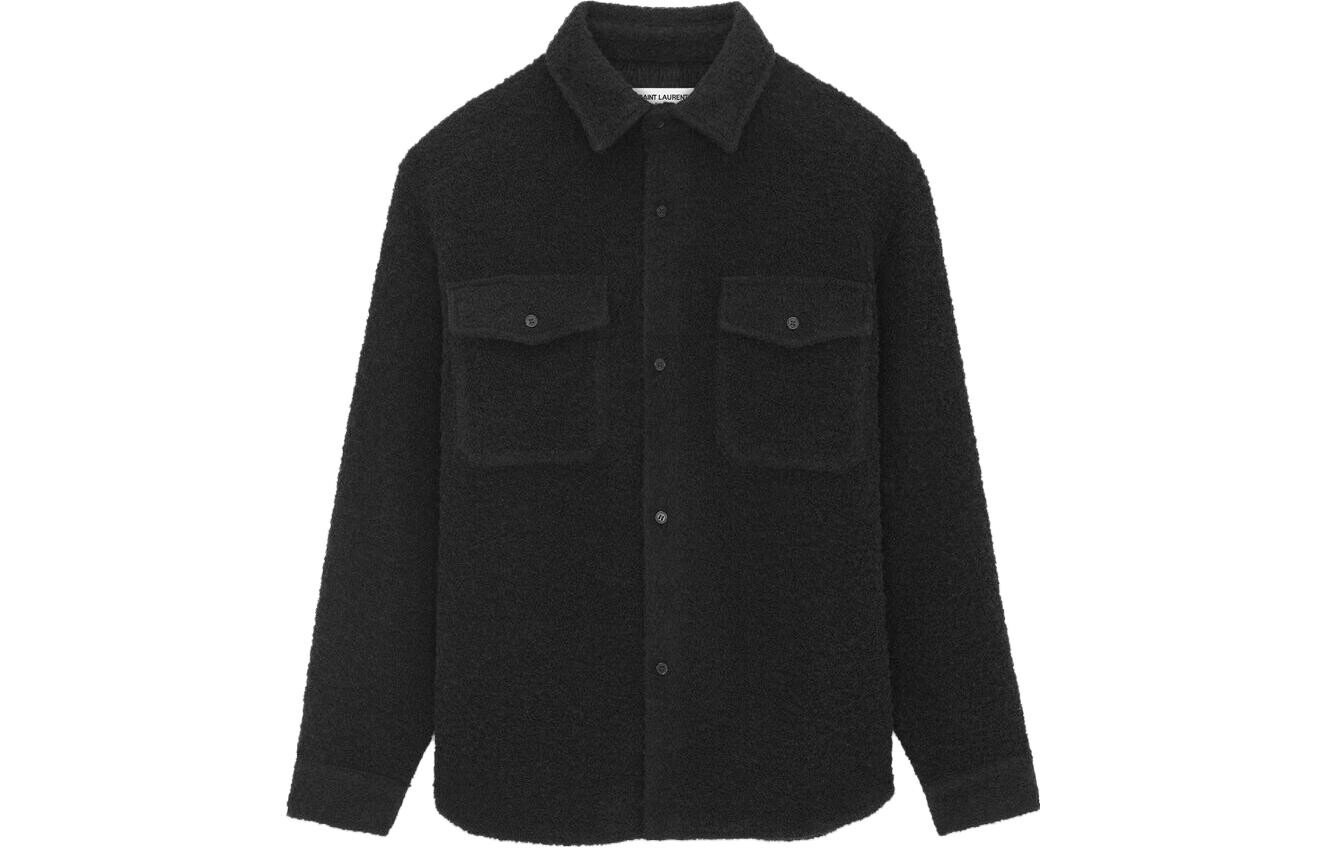 

Рубашка мужская черная Saint Laurent, черный