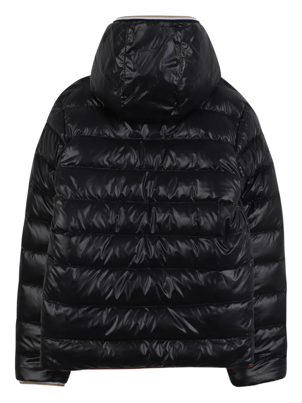 Двусторонняя стеганая куртка с капюшоном BOSS Kidswear, красный — фото 4
