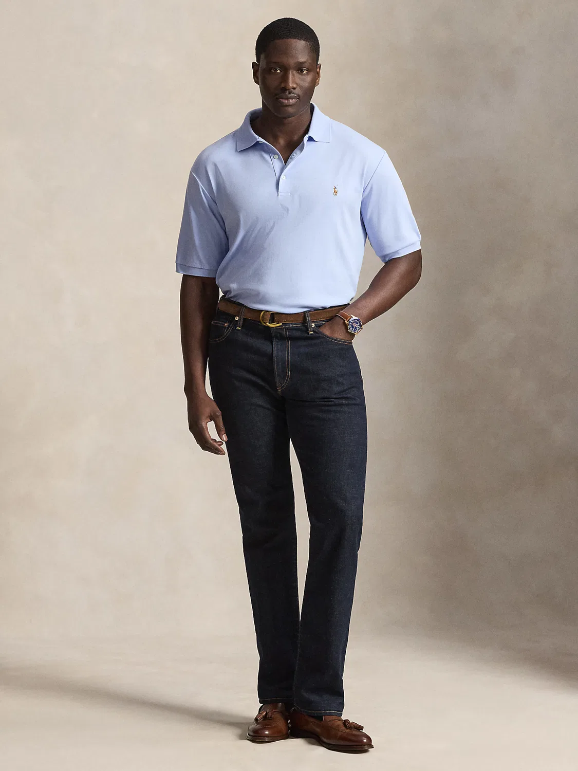 Рубашка Polo Ralph Lauren Big & Tall, Sky Blue — фото 4