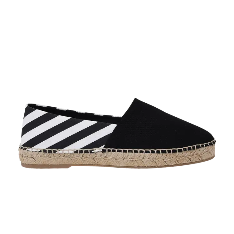 Кроссовки Off-White Wmns Stripes Flat Espadrilles, черный