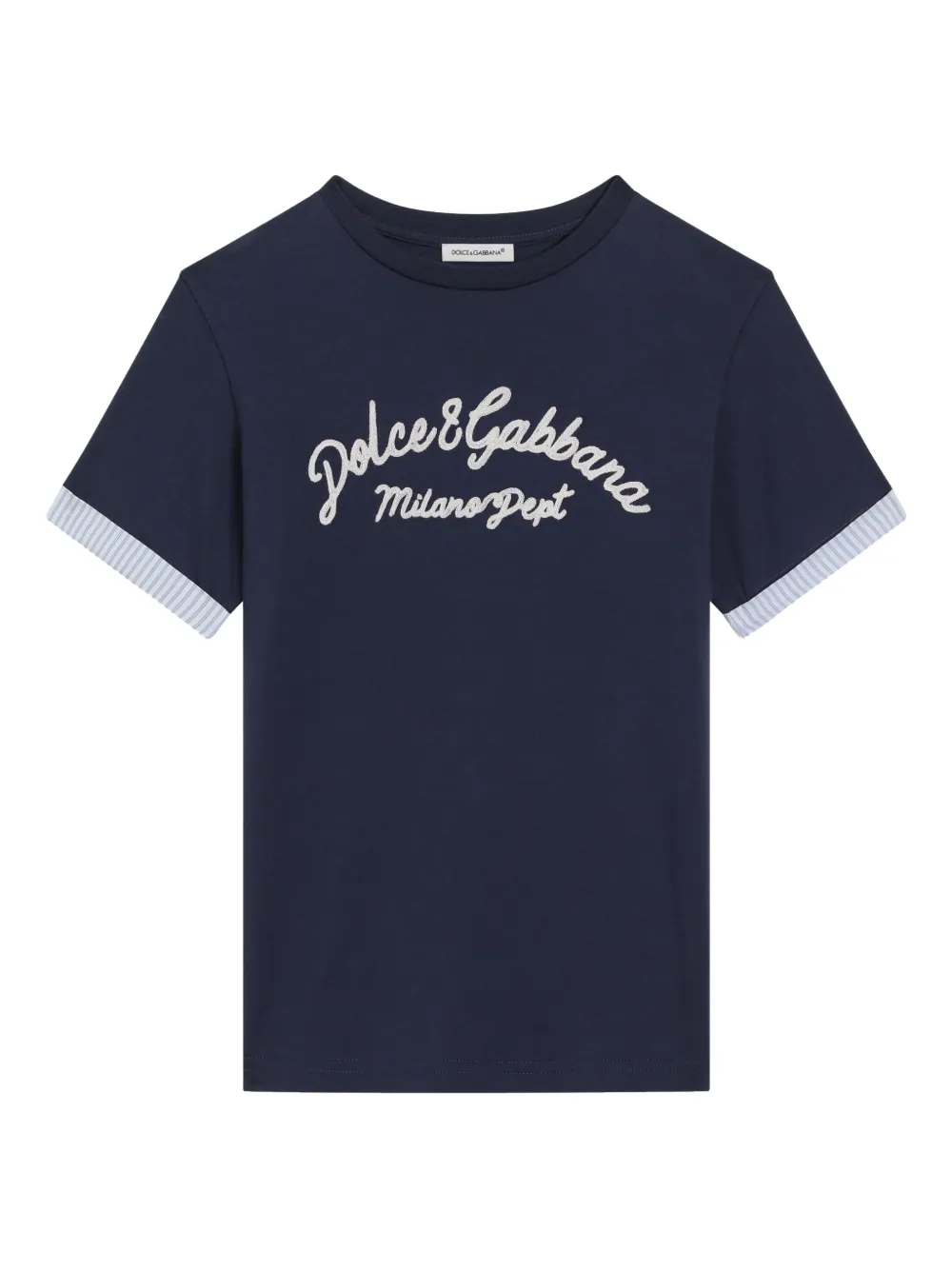 

Хлопковая футболка Dolce & Gabbana Kids, синий